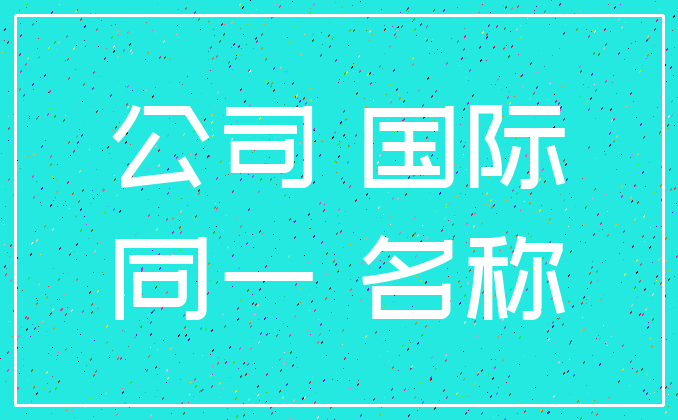 公司 国际_同一 名称