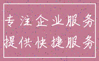 专注企业服务_提供快捷服务