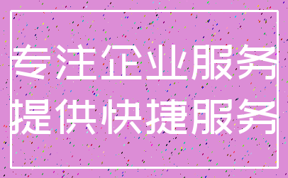 专注企业服务_提供快捷服务
