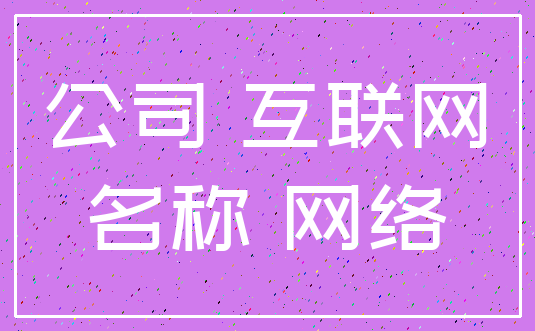 公司 互联网_名称 网络