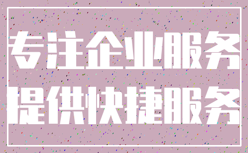 专注企业服务_提供快捷服务