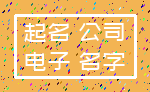 起名 公司_电子 名字