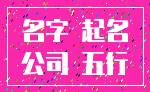 名字 起名_公司 五行