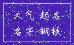 大气 起名_名字 钢铁