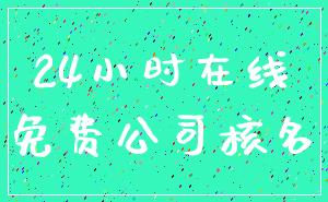 24小时在线_免费公司核名