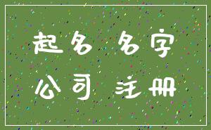 起名 名字_公司 注册