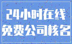 24小时在线_免费公司核名