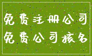 免费注册公司_免费公司核名