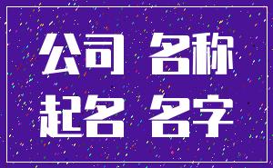 公司 名称_起名 名字