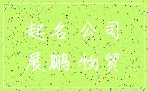 起名 公司_展鹏 物贸