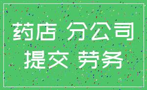 药店 分公司_提交 劳务