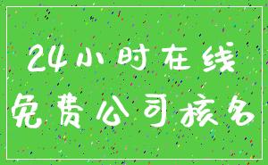 24小时在线_免费公司核名