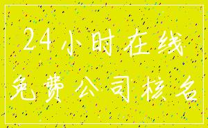 24小时在线_免费公司核名