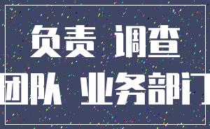 负责 调查_团队 业务部门