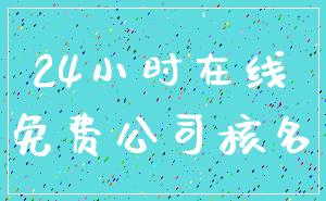 24小时在线_免费公司核名