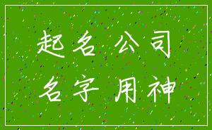 起名 公司_名字 用神