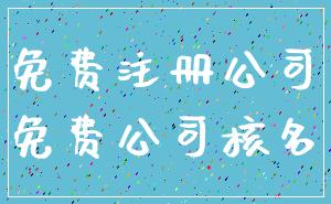 免费注册公司_免费公司核名