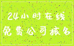24小时在线_免费公司核名