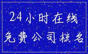 24小时在线_免费公司核名