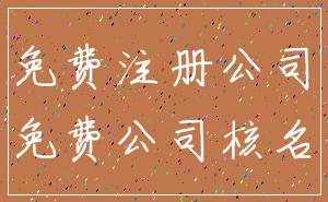 免费注册公司_免费公司核名
