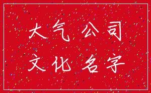 大气 公司_文化 名字