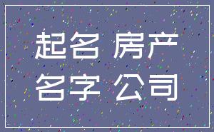 起名 房产_名字 公司