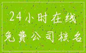 24小时在线_免费公司核名