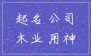 起名 公司_木业 用神