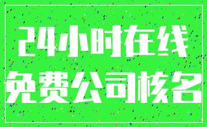 24小时在线_免费公司核名