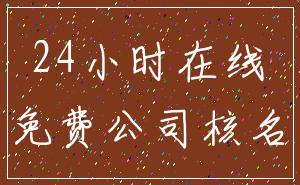 24小时在线_免费公司核名