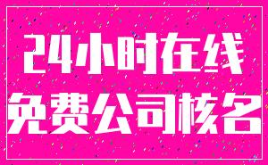 24小时在线_免费公司核名