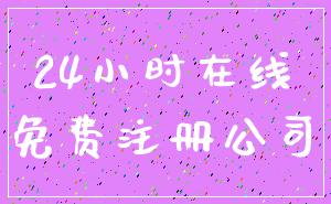 24小时在线_免费注册公司