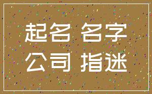 起名 名字_公司 指迷