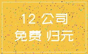 12 公司_免费 归元