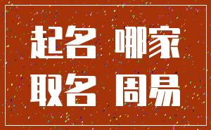 起名 哪家_取名 周易