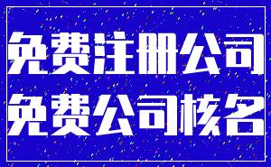 免费注册公司_免费公司核名