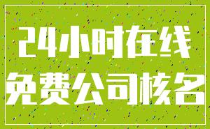 24小时在线_免费公司核名