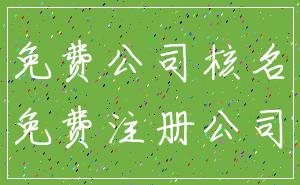 免费公司核名_免费注册公司