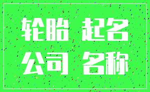 轮胎 起名_公司 名称