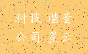 科技 谐音_公司 星云