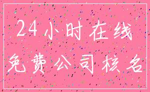 24小时在线_免费公司核名