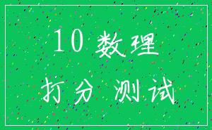 10 数理_打分 测试