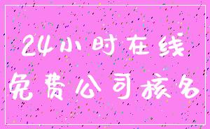 24小时在线_免费公司核名