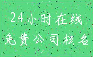 24小时在线_免费公司核名