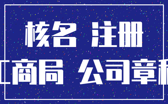 核名 注册_工商局 公司章程