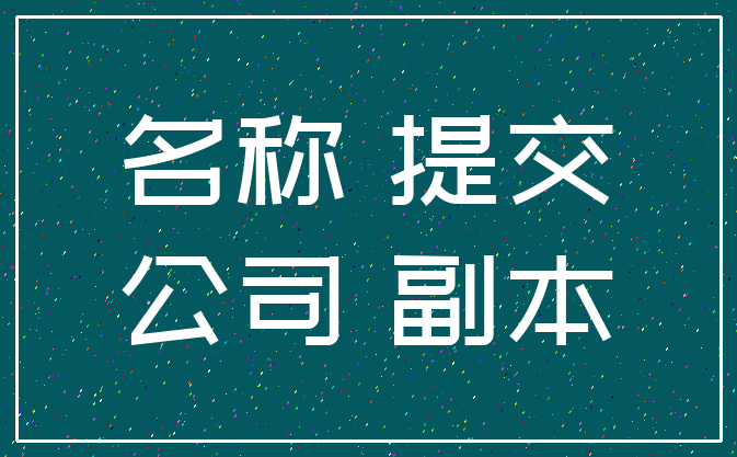 名称 提交_公司 副本