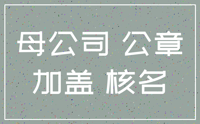 母公司 公章_加盖 核名