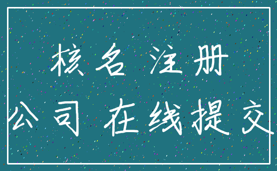 核名 注册_公司 在线提交
