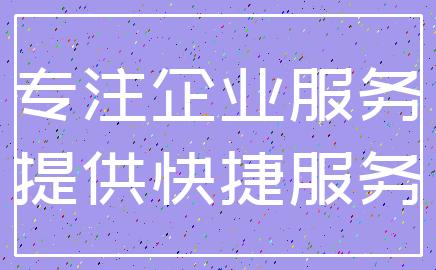 专注企业服务_提供快捷服务