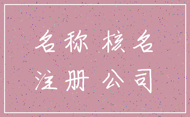 名称 核名_注册 公司